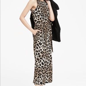 banana republic leopard jumpsuit